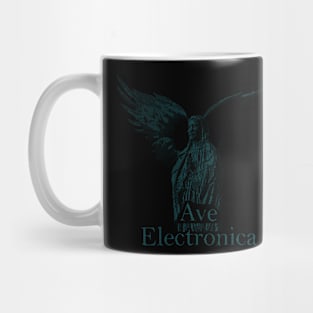 ASCii Sancta Maria - Ave Electronica (Blue) Mug